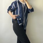 شومیز راهراه دو خط JEBER